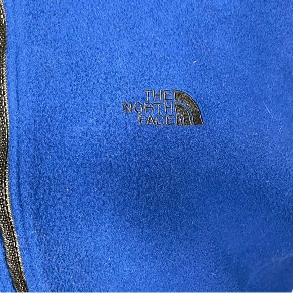 Vintage The North Face Vest Fleece Full Zip Pockets 90s Y2K Royal Blue Size XL - Picture 3 of 6